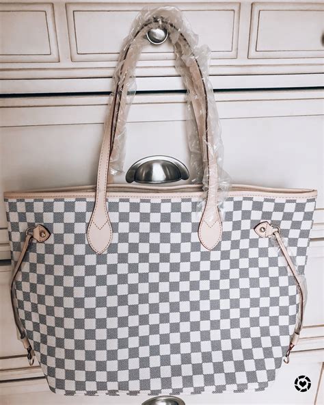 white checkered louis vuitton dupe|louis vuitton white checked bag.